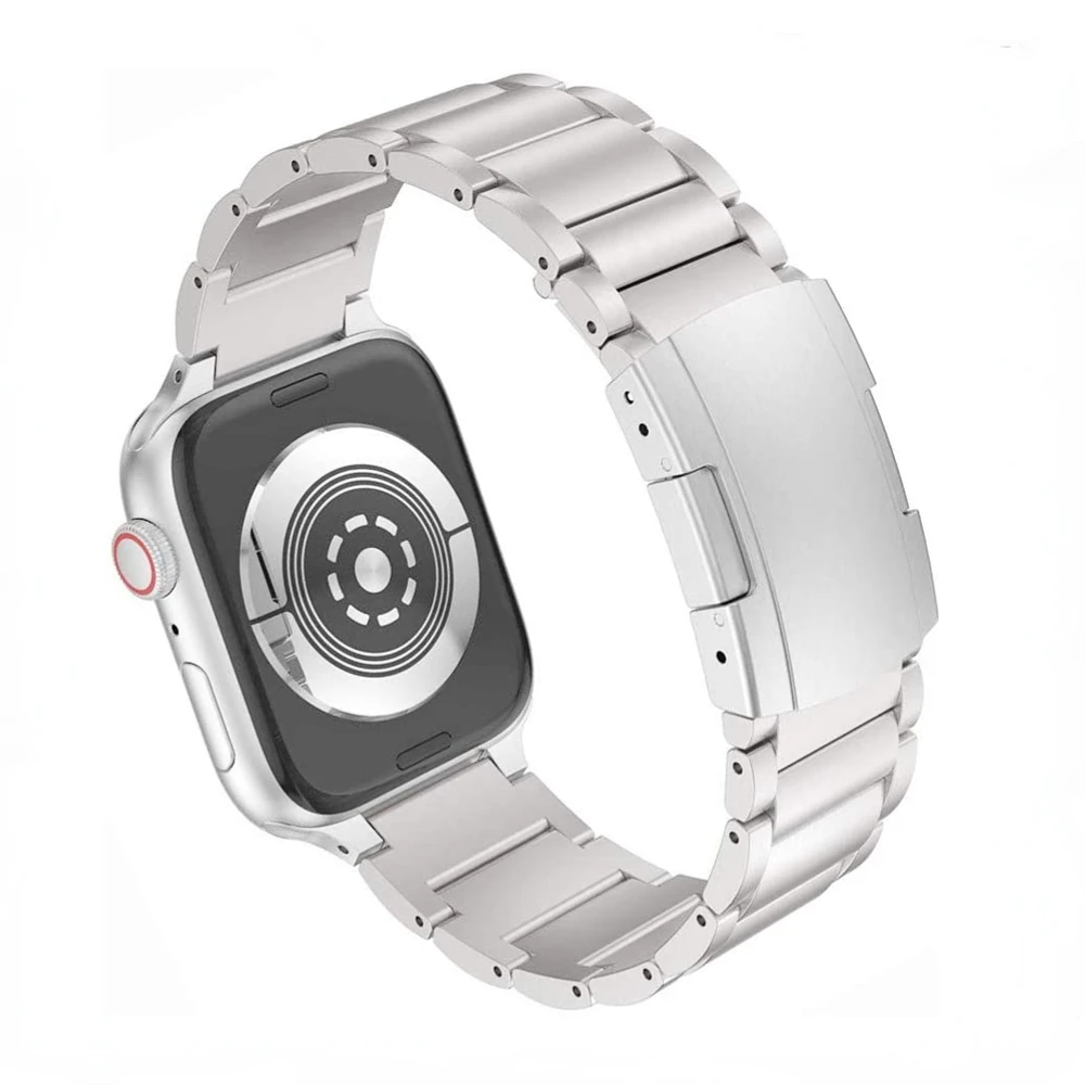 Titanium Metal Strap For Apple Watch Band Ultra 49mm 45mm 41mm 44mm 40mm 42mm 38mm Quick Release Wristband iWatch 9 8 7 6 5 3 SE