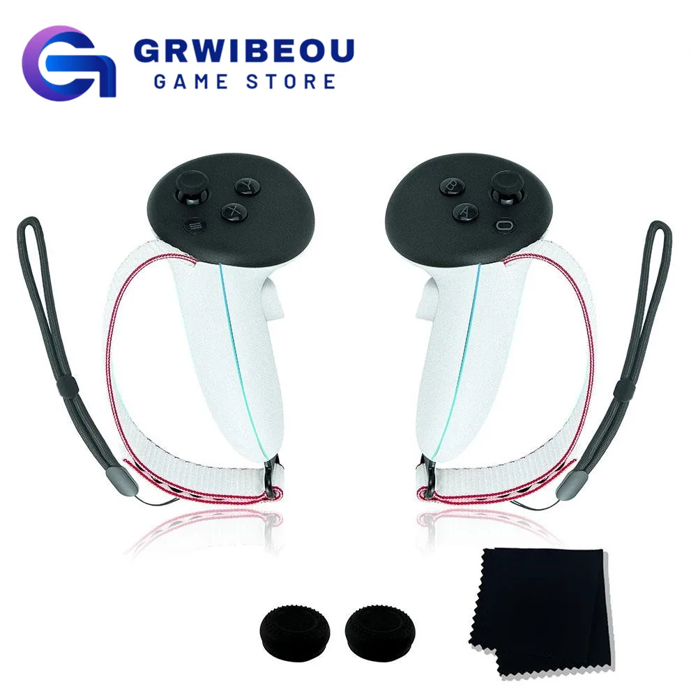 

GRWIBEOU For Meta Quest 3 Handle Strap Vr Anti-Slip Anti-Fall Safe Strap Comfortable Controller Adjustable Bracelet Protector