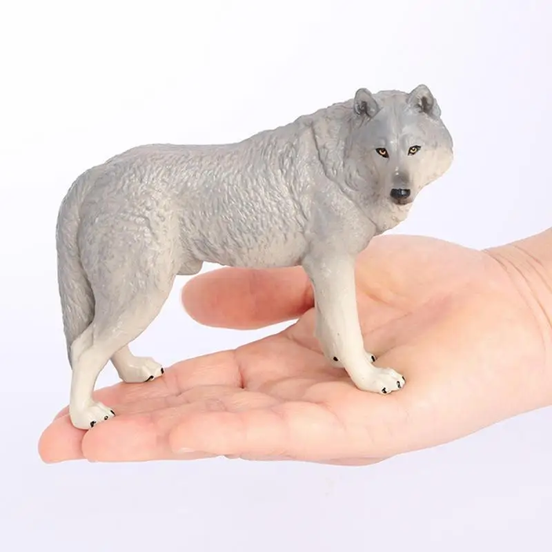 

Wolf Toys For Kids Simulated Realistic Wild Wolf Model Animal Action Figure For Animal Collection Wolf Cake Toy Gift For Age 3-5
