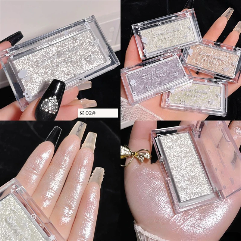 thumbnail image 1 of Iluminador Textura de puré de papa Iluminador en polvo con forma de diamante No se seca Brillo Contorno del rostro Iluminador con brillo Cosméticos de maquillaje, 1 of 5