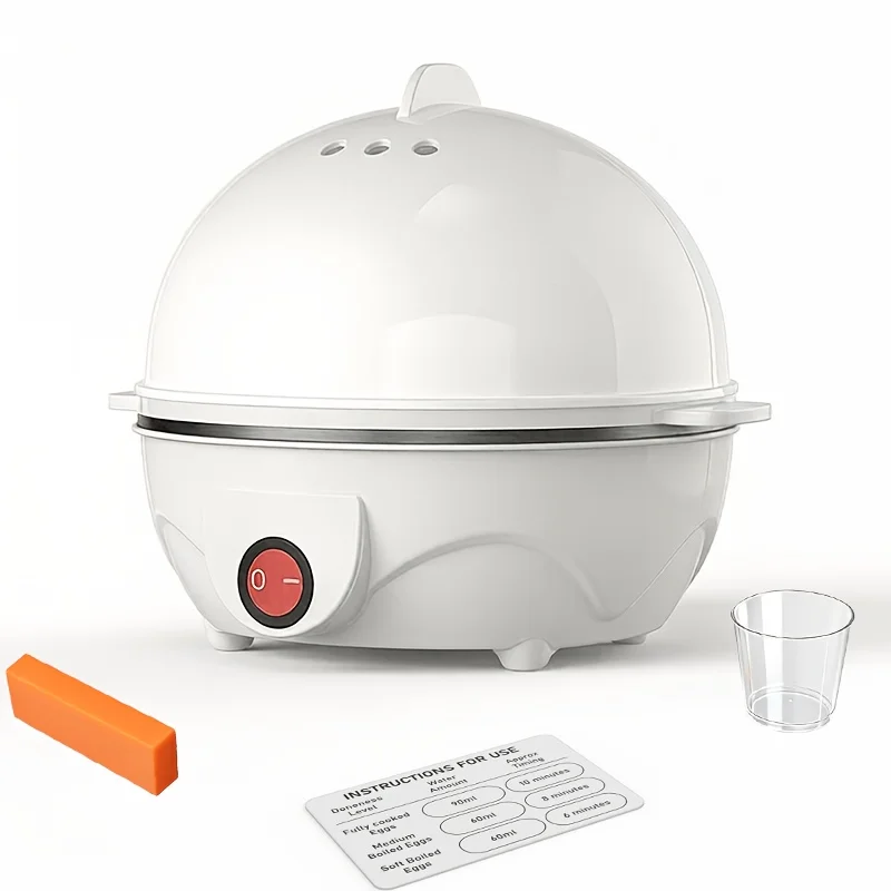 Electric Egg Cooker, 7 Egg Rapid Boiler with Auto Shut-Off, Multifunctional Egg Steamer Breakfast Maker 1