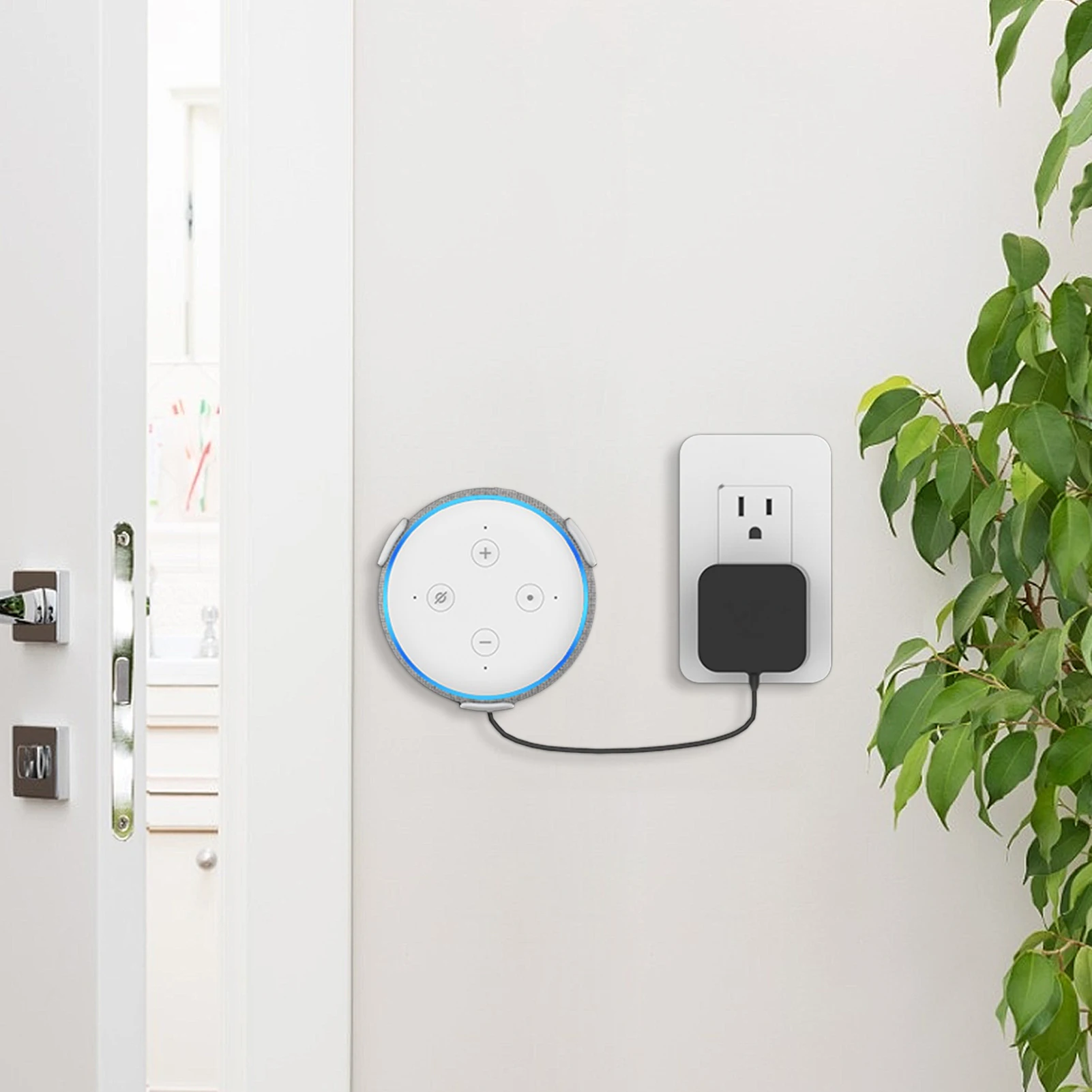 Supporto Per Appendiabiti Per Montaggio A Parete Per Altoparlanti Con Gestione Dei Cavi Integrata Per Altoparlanti Smart Home Echo Dot Di Terza Genera