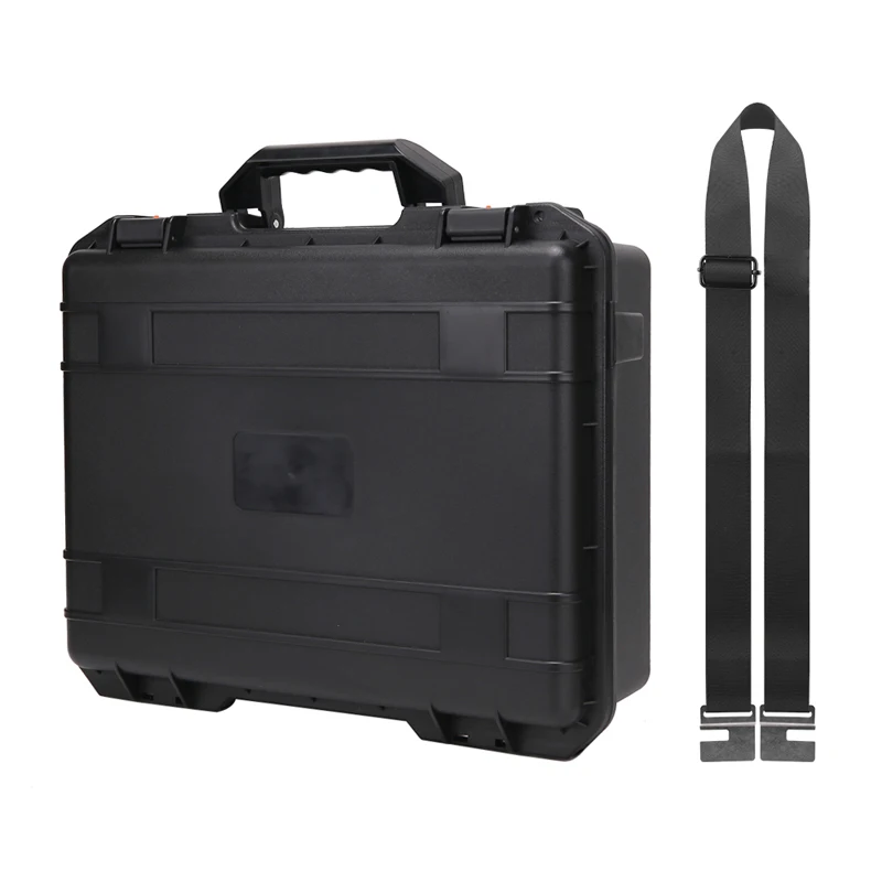 Rangement grande capacité : étui contenant le drone, la télécommande, les batteries et câbles, organisé dans le coton perlé.