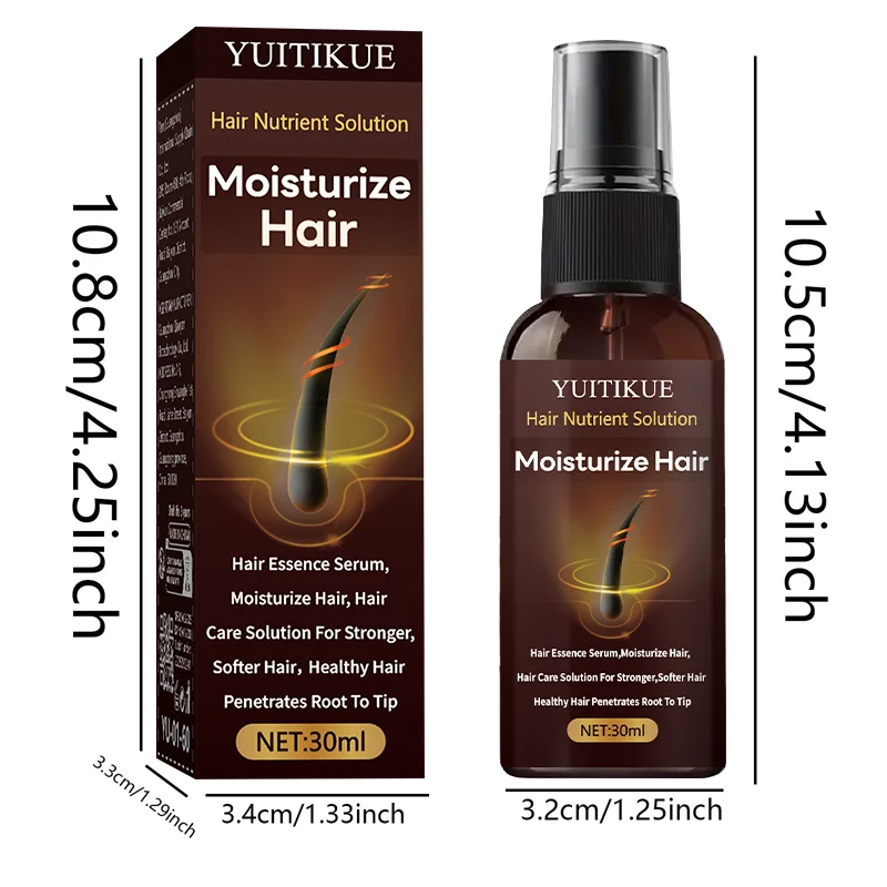 YUITIKUE hair care serum, nourishes hair, a solution for strong and soft hair, healthy hair penetrates from root to tip.