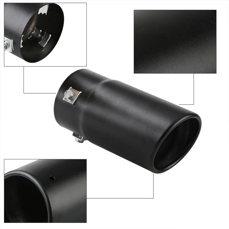 Car Exterior Exhaust Tail Muffler Tip Pipes 70mm inlet 76mm outlet