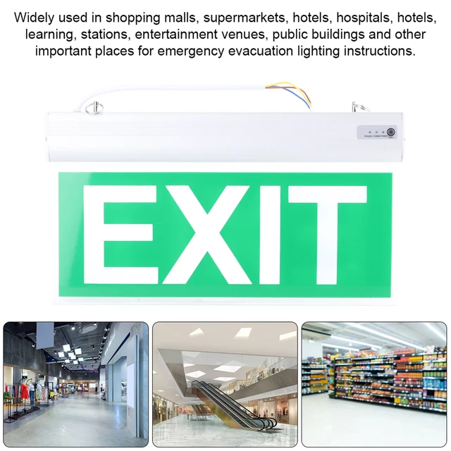 Luce Di Emergenza LED Agatige | Segnale Uscita Sinistro/Destro | 110-240V | Per Edifici Pubblici - Foto 5