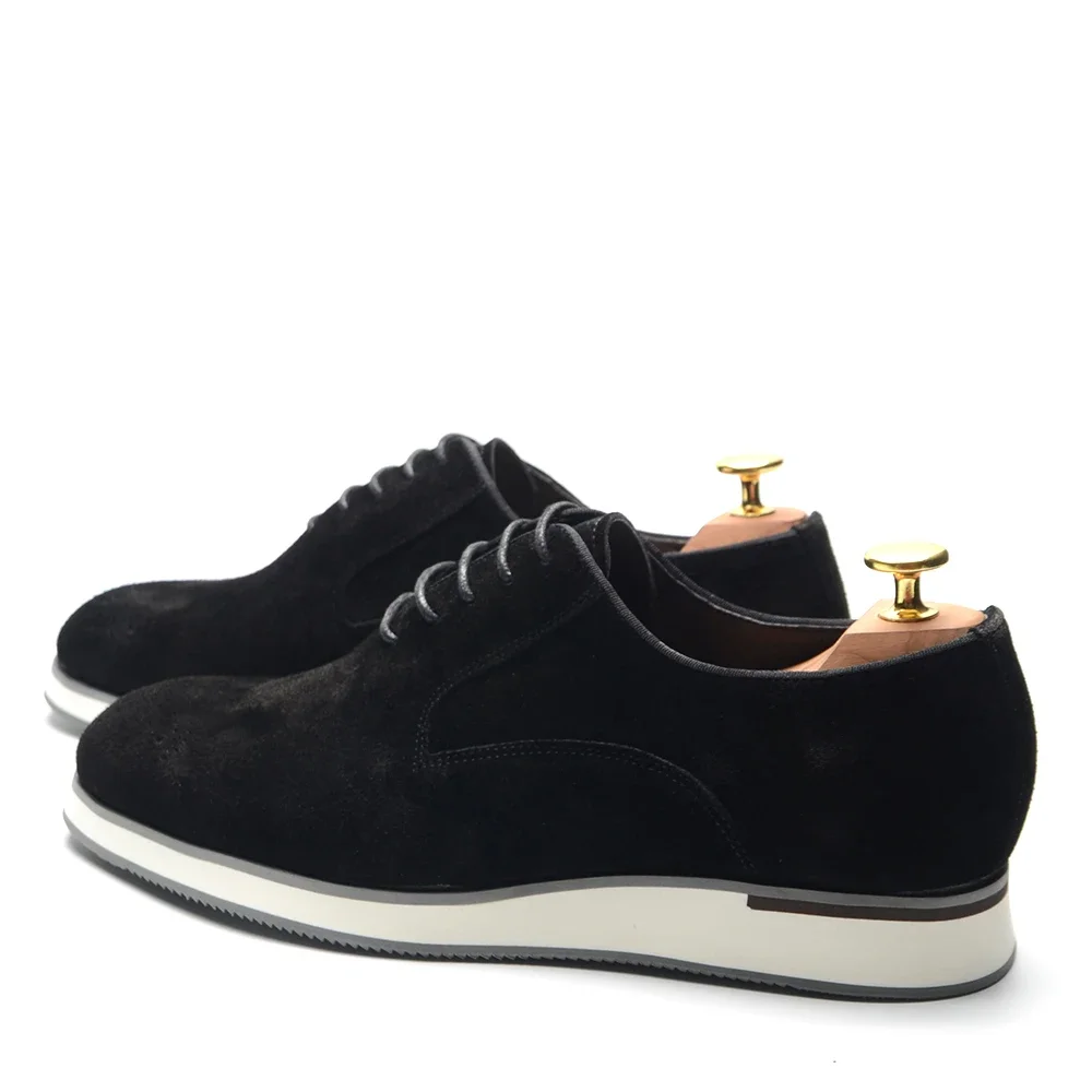 Classic Mens Cow Suede Leather Oxford Sneaker Lace-up Business Office Casual Footwear Autumn Winter Men Shoes Male Flats mens shoes