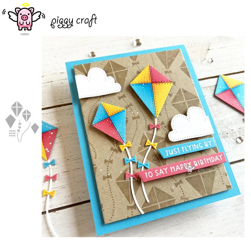 Piggy Craft Metal Cutting Dies Cut Die Mold Kite Decoration Scrapbook Paper Craft Knife Mold Blade Punch Stencil Dies