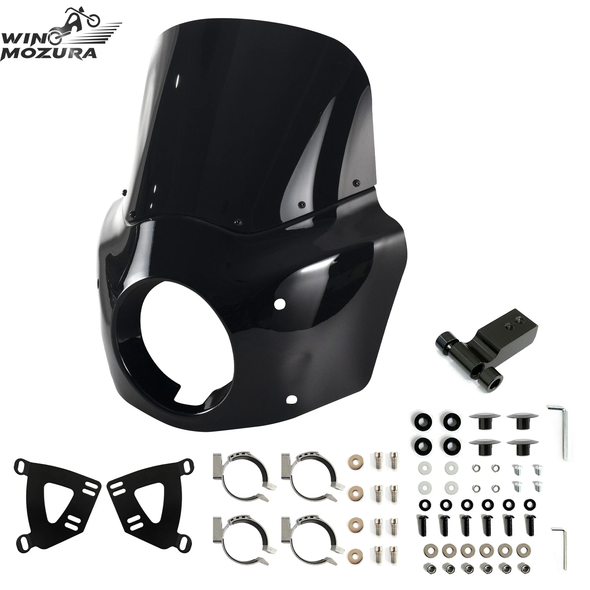 Road Warrior Fairing 11" Windshield Front Fairing For Harley Softail Street Bob FXBB-Standard Softail FXST-motorcycle fairing