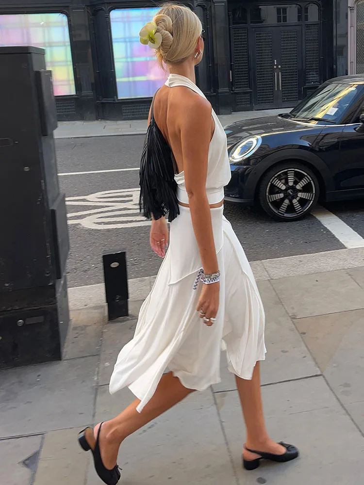 Women's Low-Waisted Casual Irregular Lace-Up Skirt Sexy Solid Color Summer Beach Fashion Streetwear 2025 6
