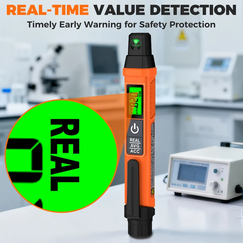 ND01 휴대용 핵방사선 감지기 펜형 가이거 계수기 선량계, X/β/γ 광선 테스트용 소리/빛 알람 기능 포함, 0-50000μSv/h