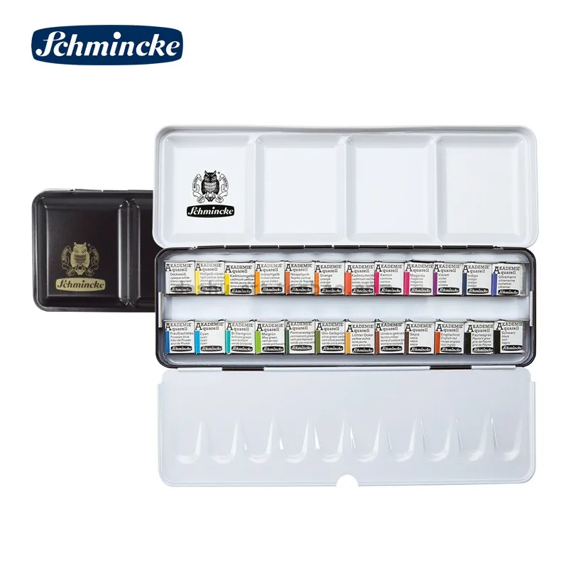 Schmincke Akademie Quarell Watercolor Paint Set Acdemic Germany