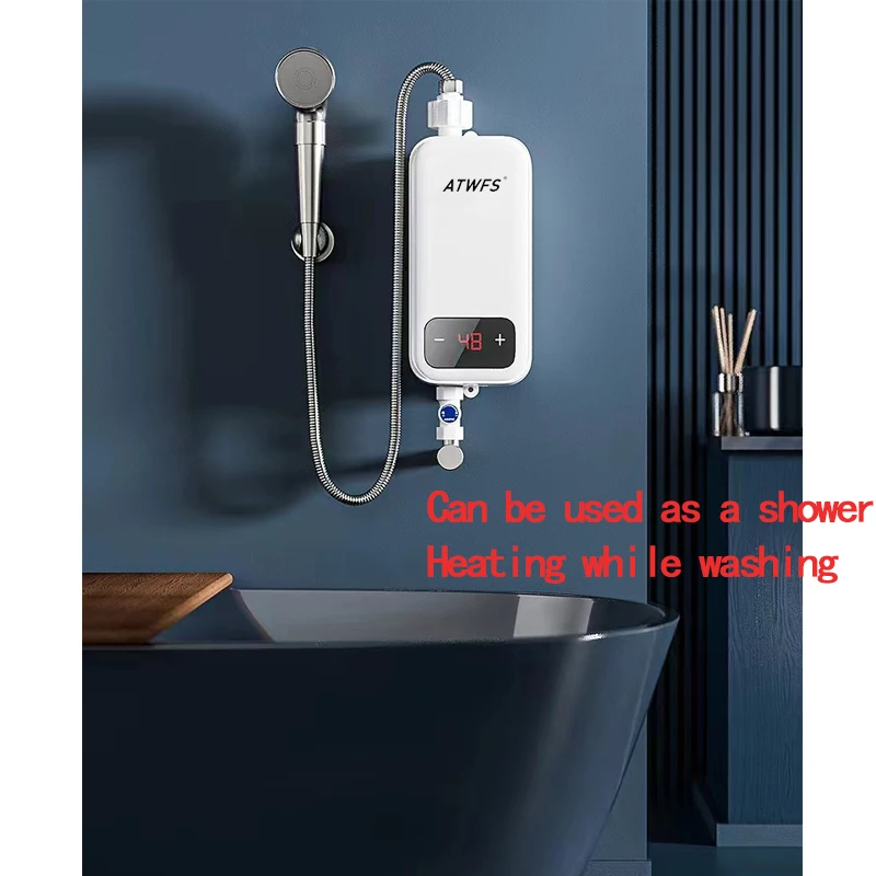 ATWFS Instant Water Heater 220V 4000W Portable Electric Heaters for Bathroom  Hot Water Shower and Home Kitchen Heating - AliExpress