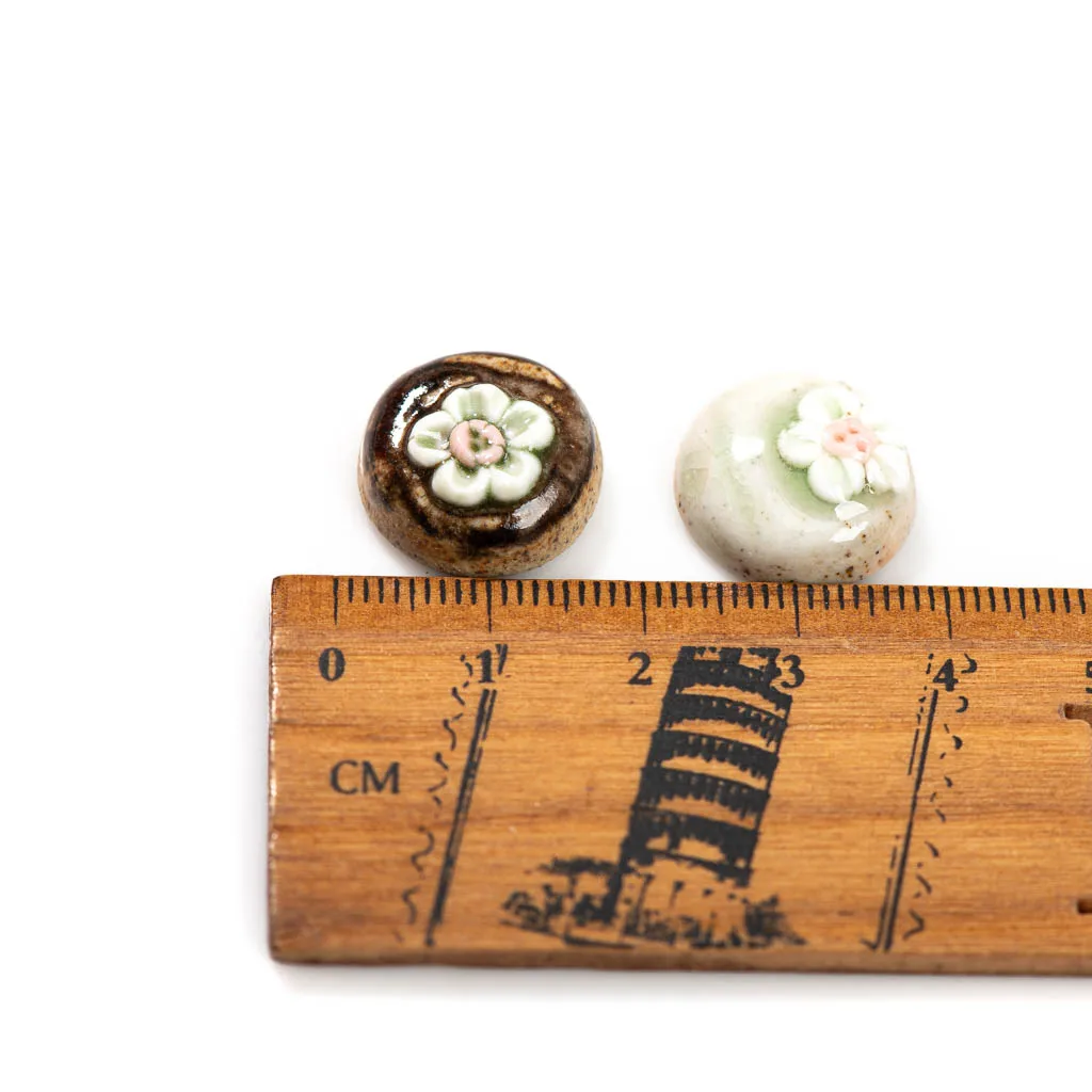 5 stücke handgemachte Keramik Blumen perlen ohne Haken Porzellan Zubehör Schmuck Herstellung Halskette DIY Tcz118 – Detail 1