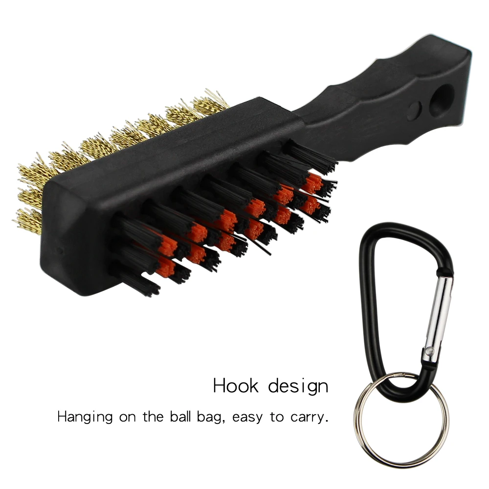 1 Pc Golf Club Brush Groove Cleaner Dual Sided Tools Portable Metal Lightweight Nylon Accessories for Iron Balls Shoes New Gift 5