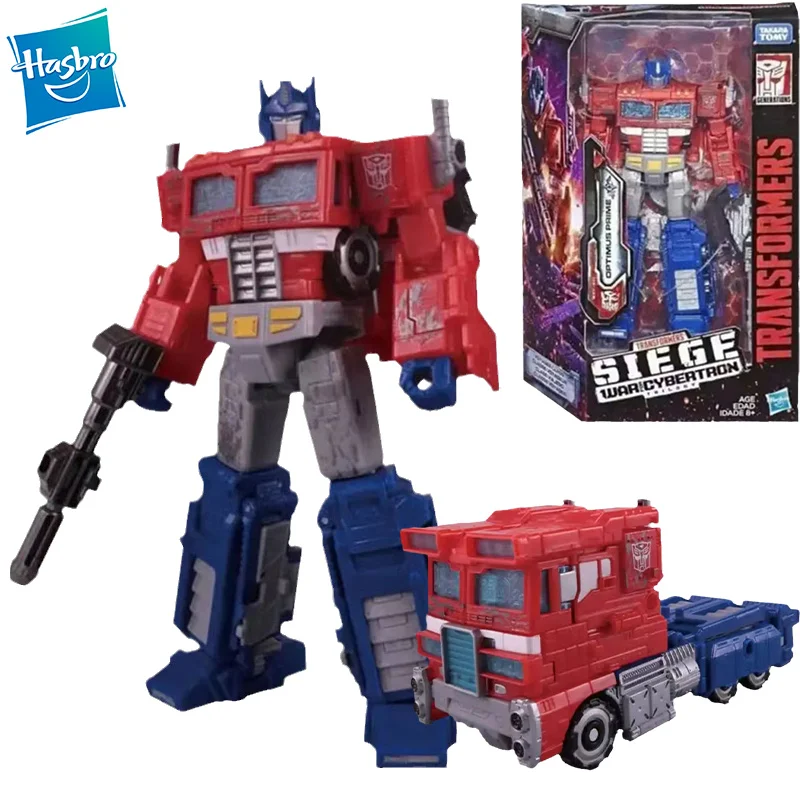 

Hasbro Transformers Generations War for Cybertron: Siege Voyager Wfc-S11 Optimus Prime Anime Figure Robot Action Model Toys Gift