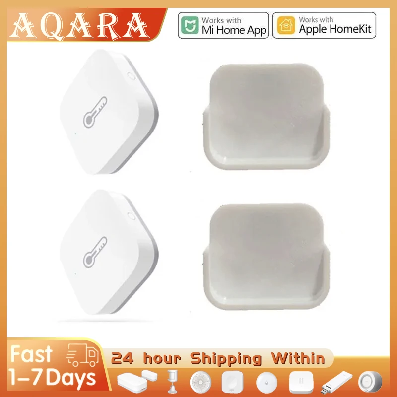 Aqara อุณหภูมิความชื้นเซนเซอร์ Zigbee ไร้สายสมาร์ทเชื่อมต่อเครื่องวัดอุณหภูมิเครื่องวัดความชื้นควบคุมทํางานร่วมกับ Mi Home Homekit APP 1