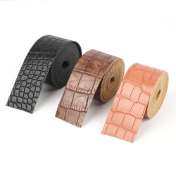 Crocodile-print Leather Strip PU Straps DIY Leather Craft For Tooling Wallet Bag Handles Replacement Bracelets Jewelry 2 Meters