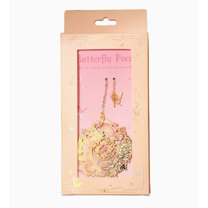 Creative Color Hot Pot Gold Chain Heart Sunflower Butterfly Metal Bookmark Reading Clip Student School Office  Supplies