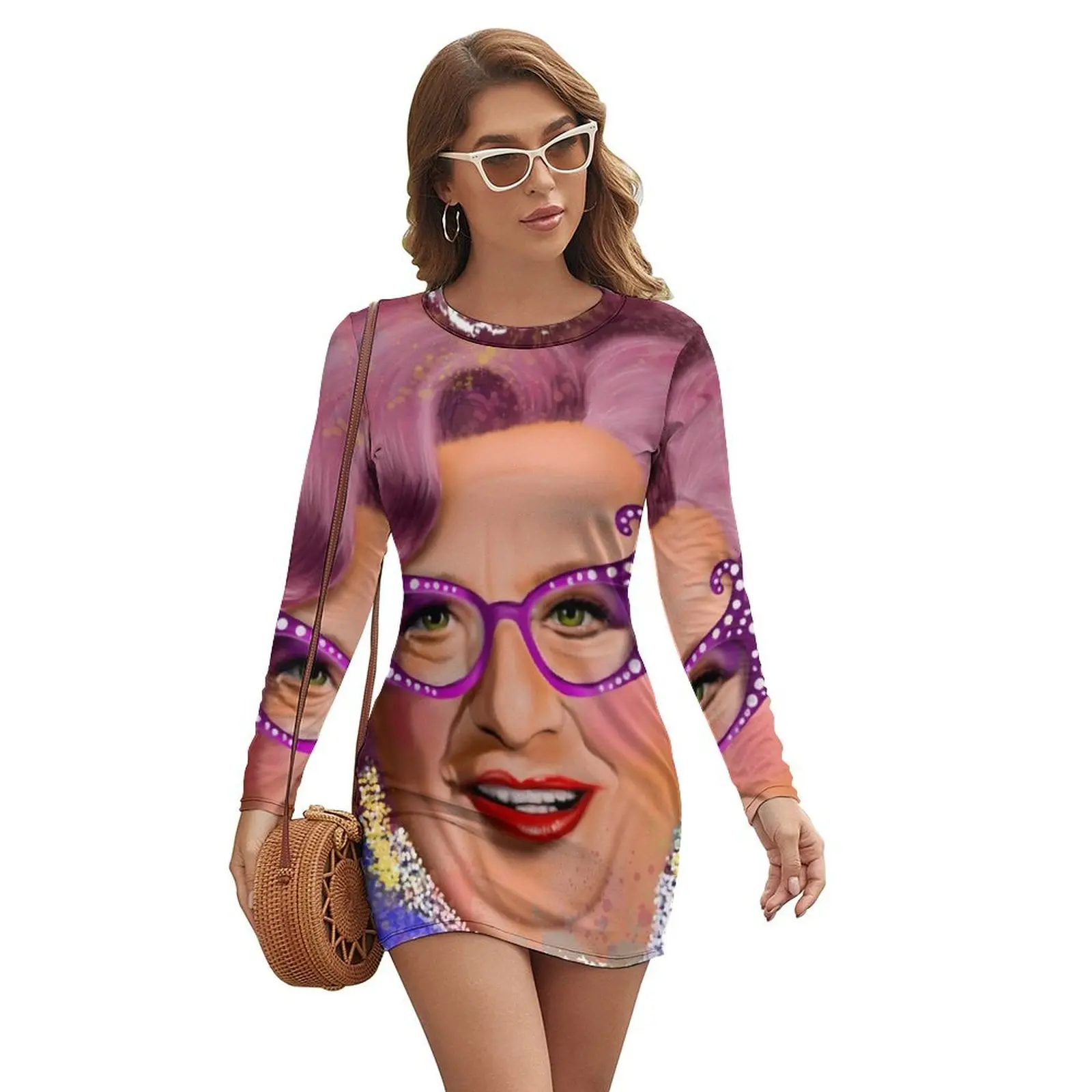 

Dame Edna Long-sleeved Dress Dresses women's summer jumpsuit birthday dresses for women women's summer clothing 2024