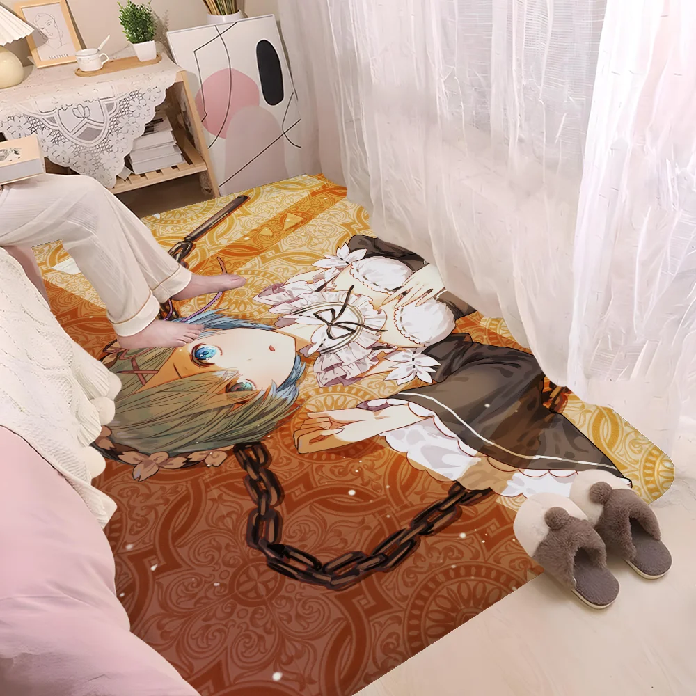 Re Zero Rem Hallway Carpet Non-Slip Laundry Room Mat Laundry Decor Balcony Child Living Room Toilet Rug 5