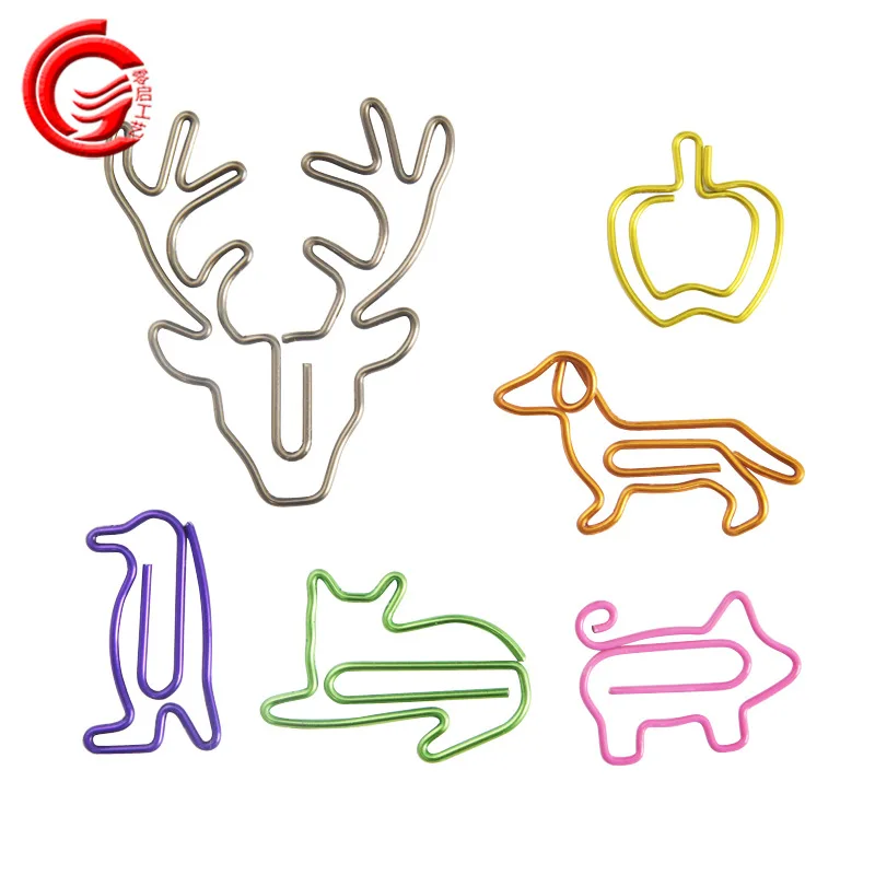 Paper Clips 10pcs/Lot Paper Clip Kawaii Animal Shape Office Supply Paper Clip Bookmark Gift Stationery Book Accessories Teacher Gifts