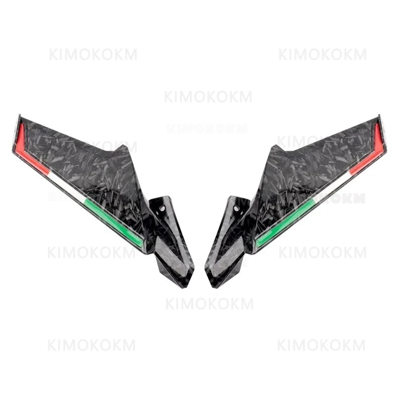 야마하 YZF R25 R3 2019-2024용 모터사이클 미러 윙렛 에어로다이나믹 윈드 사이드 윙 스포일러 페어링 프론트 공기역학 페어링