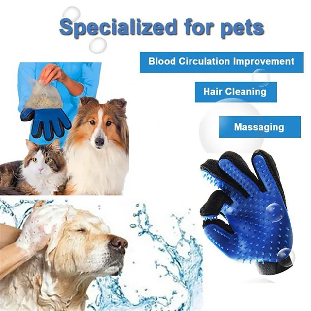Pet Grooming Glove Silicone Cats Brush Comb Deshedding   Dogs Bath Cleaning  Massage HairSupplies Animal Combs by PROSTORMER 3