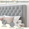 Storage and Tufted Headboard with 4 Drawers, Wood Slats Support, Easy Assembly, Noise-Free, Bed Bases & Frames 4