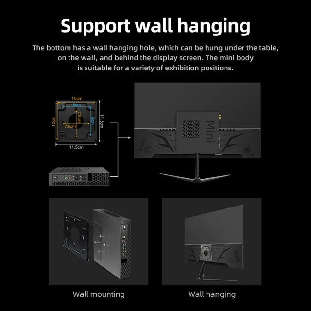 Mini PC YCTipc con Intel Core, 8GB RAM, 512GB SSD, WiFi Dual Band y BT 4.2