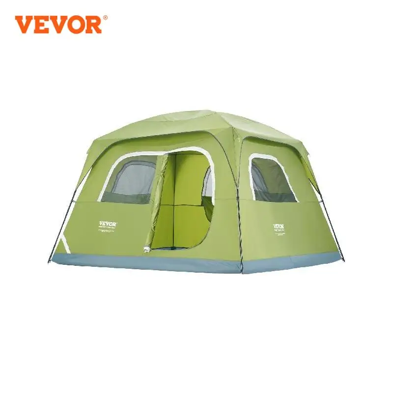 VEVOR 6 Person Outdoor Profession Fabric Tent Rainfly Waterproof Camping Tent Family Outdoor Instant Setup Tent with Carring Bag