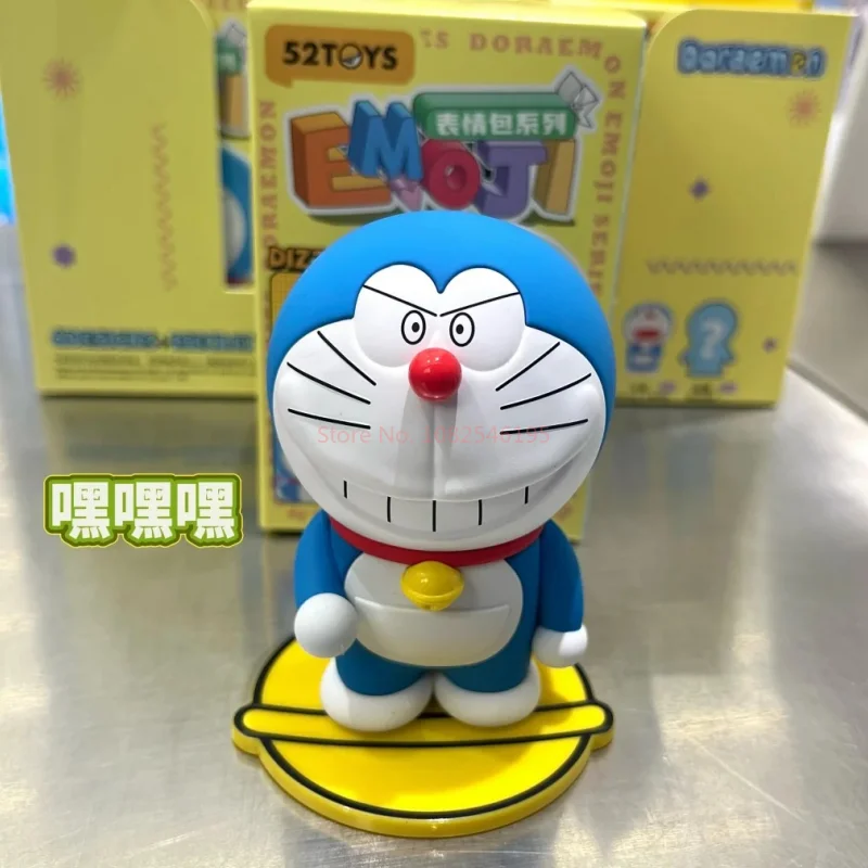 Anime 52toys Original Doraemon Emoji Series Blind Box Action