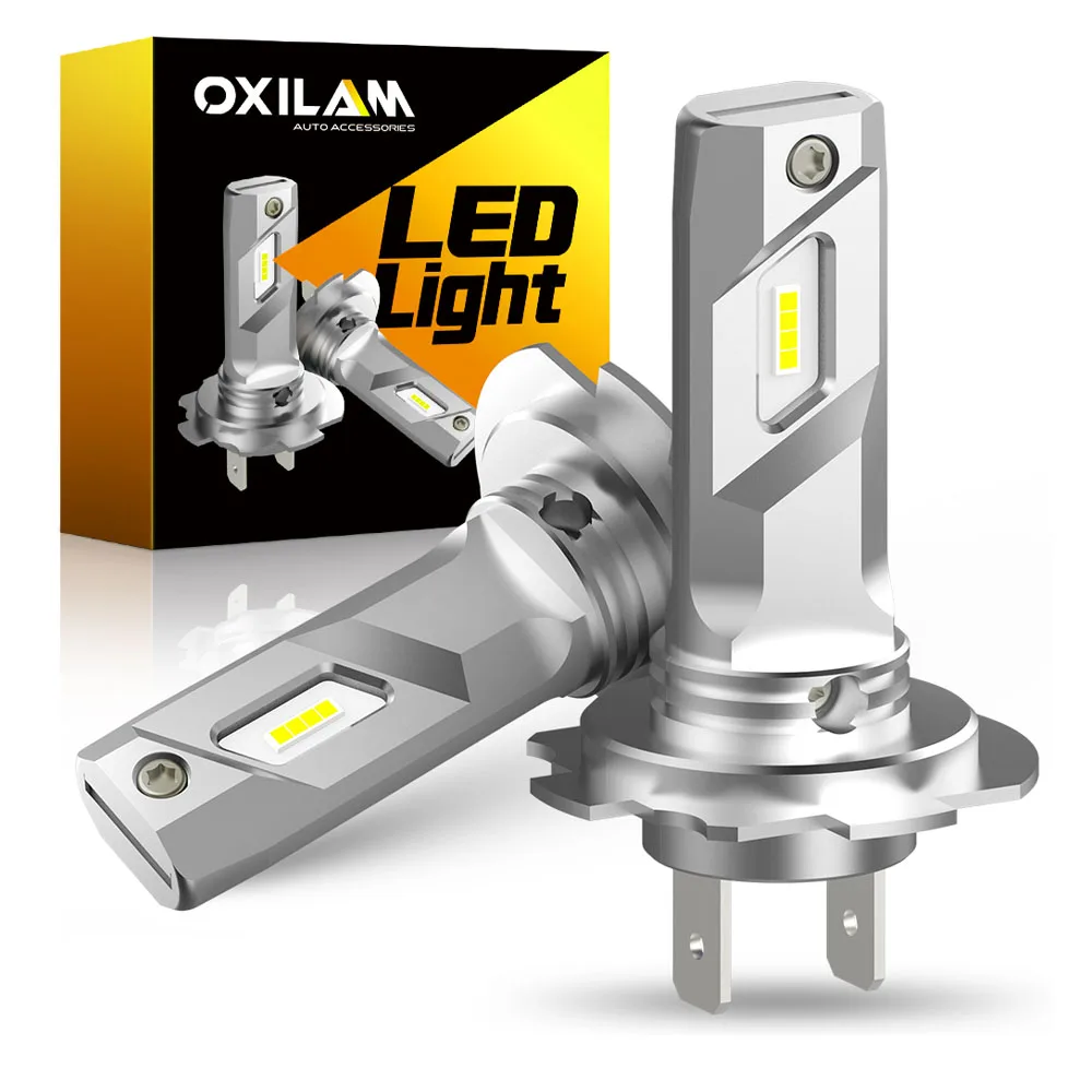 2Pcs 미니 Fornt 헤드 라이트 H7 LED 전구 6500K 화이트 16000LM 팬리스 무선 포드 포커스 Mk3 푸조 206 볼보 S40 기아 Ria 12V