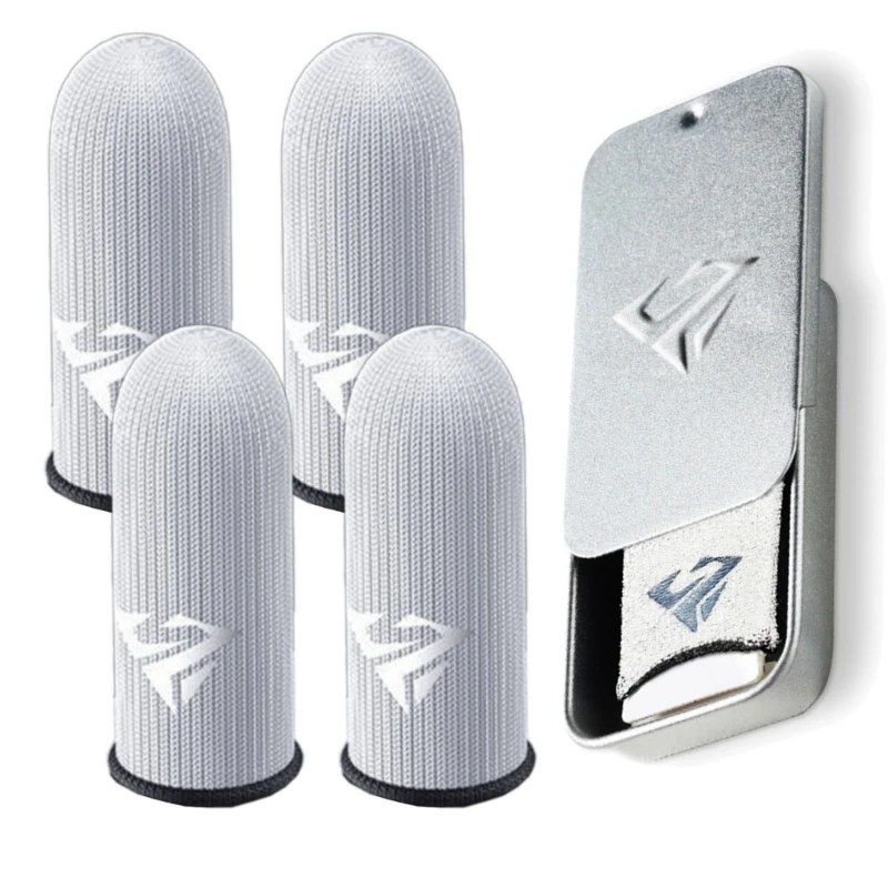 

2Pairs Mobile Game Fingertip Gloves Sweatproof Finger Sleeve Breathable Gaming Fingertip Cover