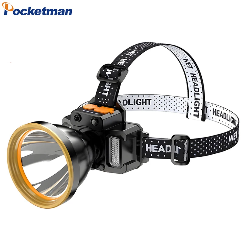 

Powerful LED Headlamp Built-in Battery Powered Head Flashlight IR Motion Sensor Headlight USB Rechargeable Head Lamp