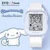 ZGO  Sanrio Cinnamoroll Kids watch For girls students Cute simple style Waterproof square digital electronic watch Gift 878