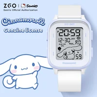 ZGO  Sanrio Cinnamoroll Kids watch For girls students Cute simple style Waterproof square digital electronic watch Gift 878