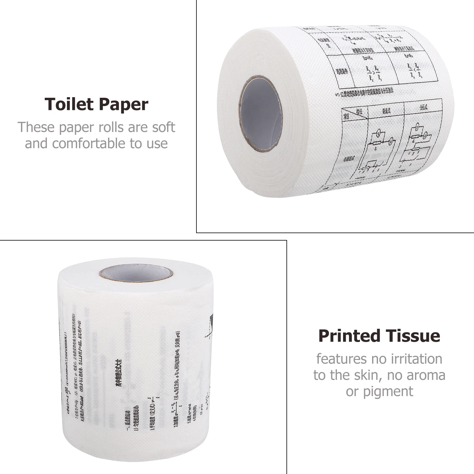 4 Rolls Virgin Wood Pulp Chemical Physics Formula Toilet Paper Highly Absorbent Skin Friendly No Pigment Classroom Home