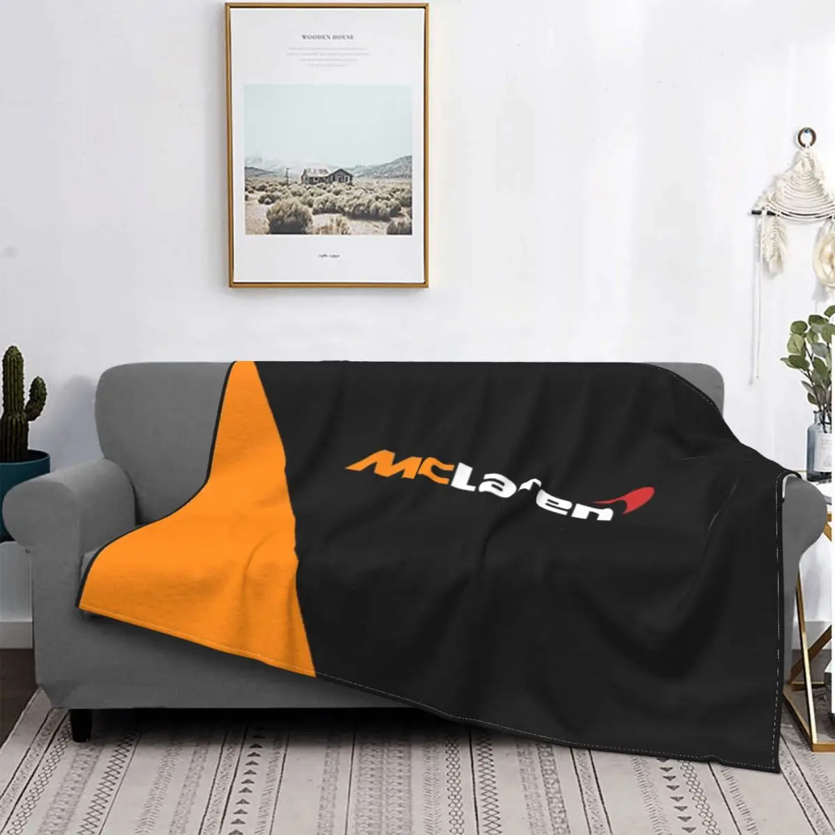 MclarenFormulaOneF1LogoFlannelFleeceThrowBlanketWarmBlankets