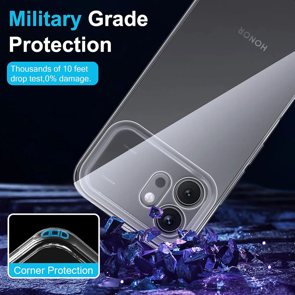 Ultra Thin Transparent Shockproof Silicone Case - Clear TPU Soft Shell Back Cover