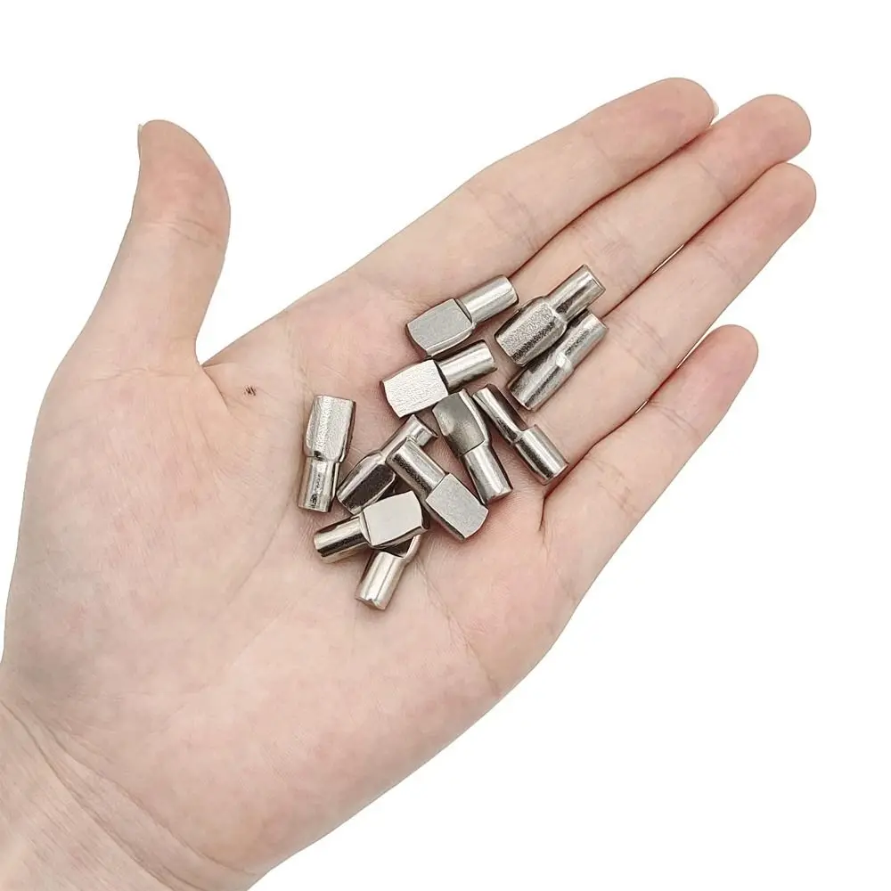 10pcs Mini Laminate Support Pegs Spoon Shape Shelf Bracket Furniture Hardware Glass Plate Holder Cabinet Closet Fixing Bracket 2
