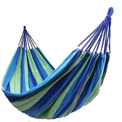 Swing hammock pendurado cadeira dossel acampamento material viagem único ampliado arco íris listra lona de algodão