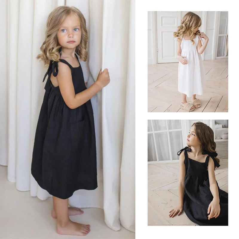 여아용 리넨 스커트 포켓 가디건 버클, 영국 슬림핏, 템퍼러먼트 원피스, 여름 소녀 타이 스커트, 2024 원피스, 인스 스타일