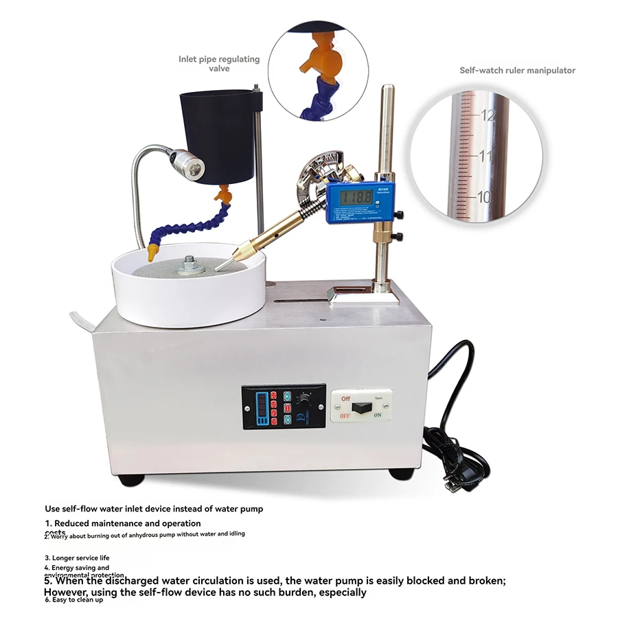 Digital Display Gem Grinding Machine Jewelry Jade Face Ring Grinding Machine Speed and Polishing