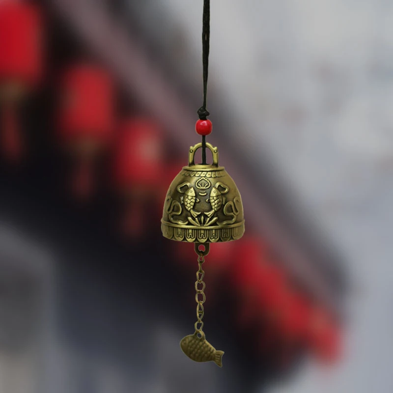 Vintage Carved Wind Chimes Bell Copper Yard Garden Decor Windbell Outdoor Hanging Home Temple Ornament Chinese Style