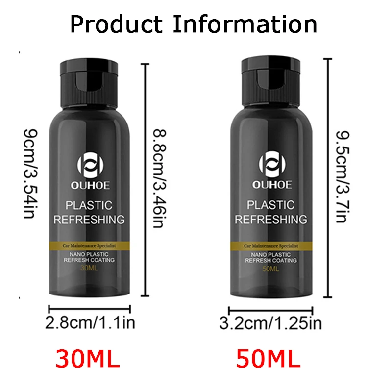 Ouhoe Plastic Refreshing, Plastic Revitalizing Coating Agent, Plastic  Refreshing Car Black, Nano Plastic Refreshing Coating, Plastic Parts  Refurbish