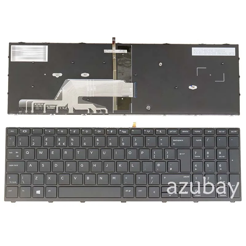 Teclado Retroiluminado para Laptop hp Probook Reino Unido th Las fr bg sp Qwerty Azerty Sn6166bl L01027071-051161281-031-261 - Imagem 4