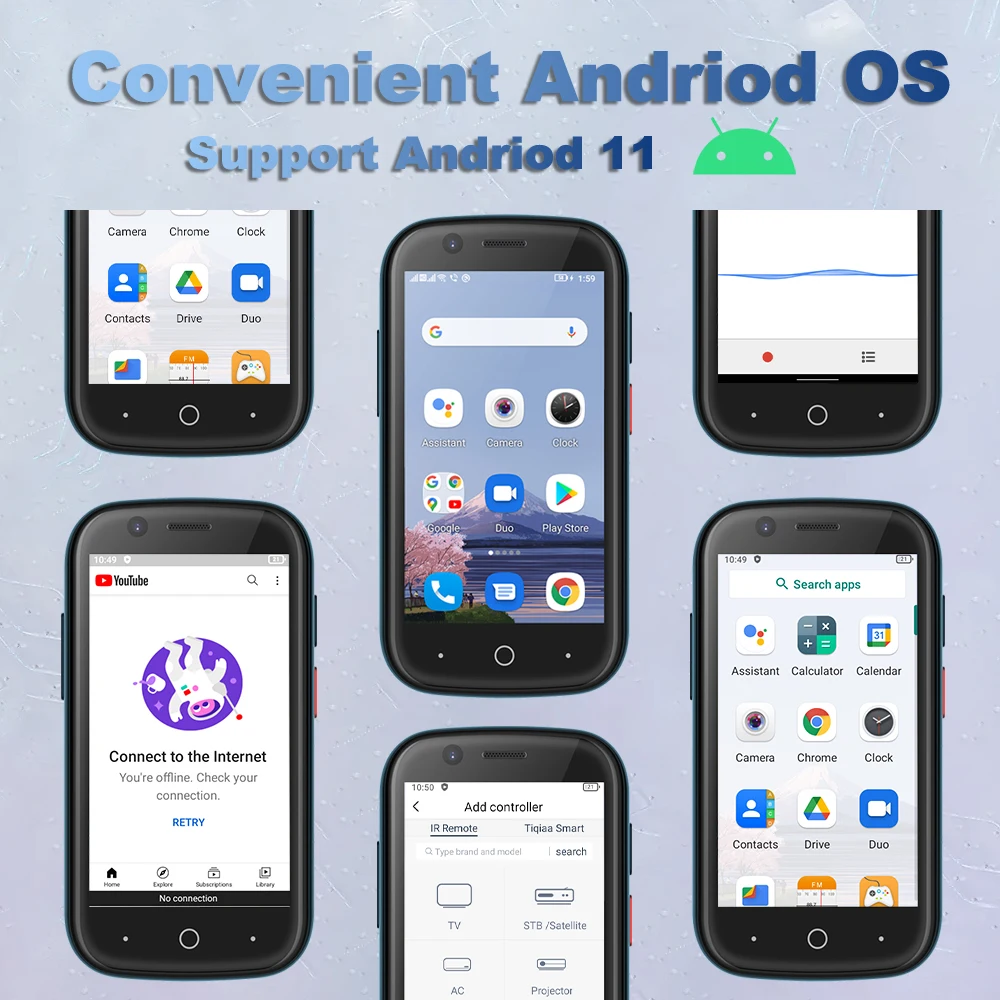 Фото Карманный мини-телефон Unihertz Jelly 2 на Android 11, Восьмиядерный Helio P60, 4G LTE, две SIM-карты, разблокированный смартфон 6 ГБ + 128 ГБ №4