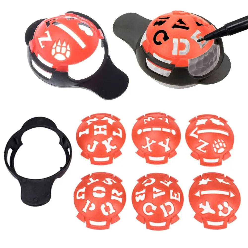 

6 in 1 Golf Line Drawer Alignment Marks Marker Gadget Golfs Balls Line Marker Reusable Template Drawing Golf Balls Scriber