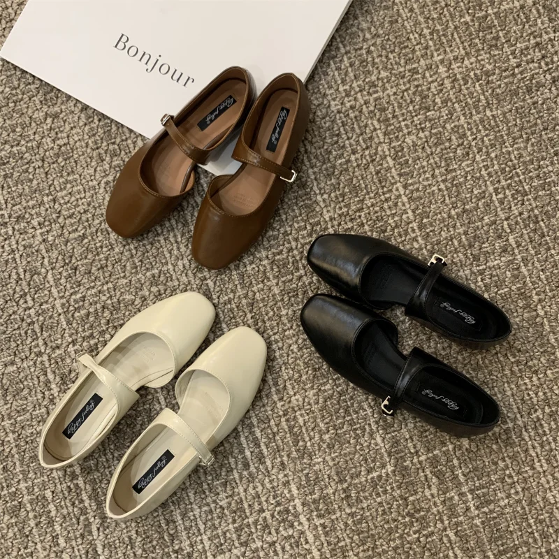 

Туфли женские в стиле ретро, французская повседневная обувь на мягкой подошве, с закрытым носком, модные элегантные туфли мэри джейн для тенниса